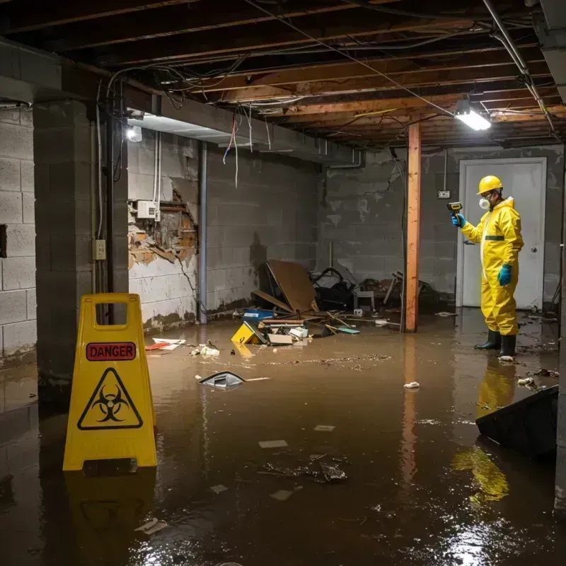 Flooded Basement Electrical Hazard in Tom Bean, TX Property